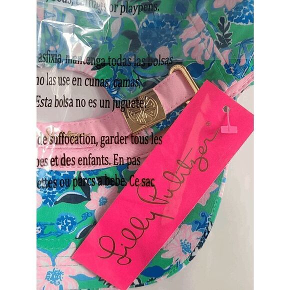 ☀🌴🏌 NWT LILLY PULITZER Women’s Run Around Hat Floral Print Spearmint Golf - Picture 12 of 12